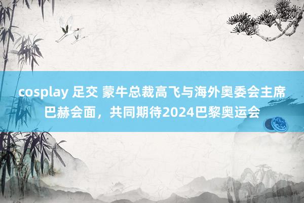 cosplay 足交 蒙牛总裁高飞与海外奥委会主席巴赫会面，共同期待2024巴黎奥运会
