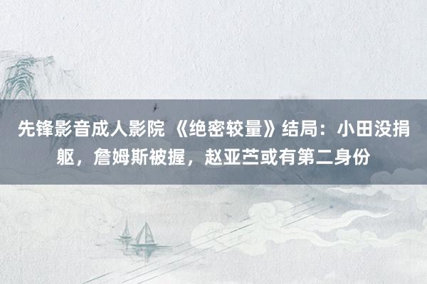 先锋影音成人影院 《绝密较量》结局：小田没捐躯，詹姆斯被握，赵亚苎或有第二身份