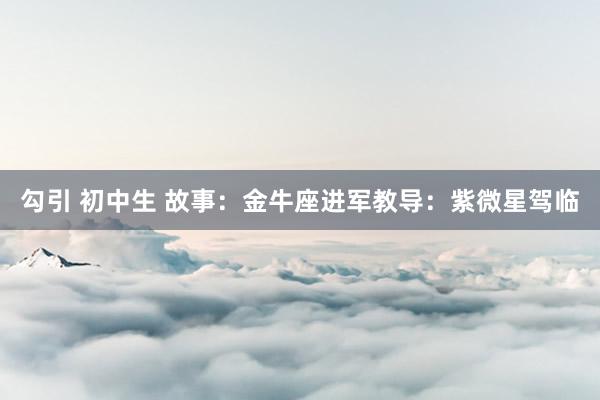 勾引 初中生 故事：金牛座进军教导：紫微星驾临